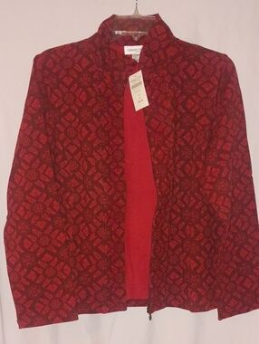 Cold Water Creek Women's Red Zipper Jacket